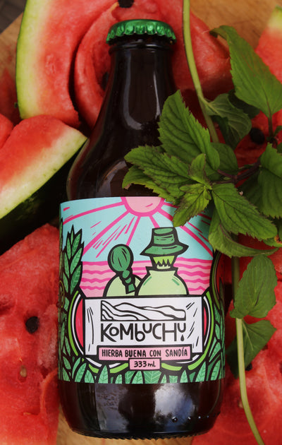 Caja Kombuchu Sandía - Hierba Buena (12x333cc)